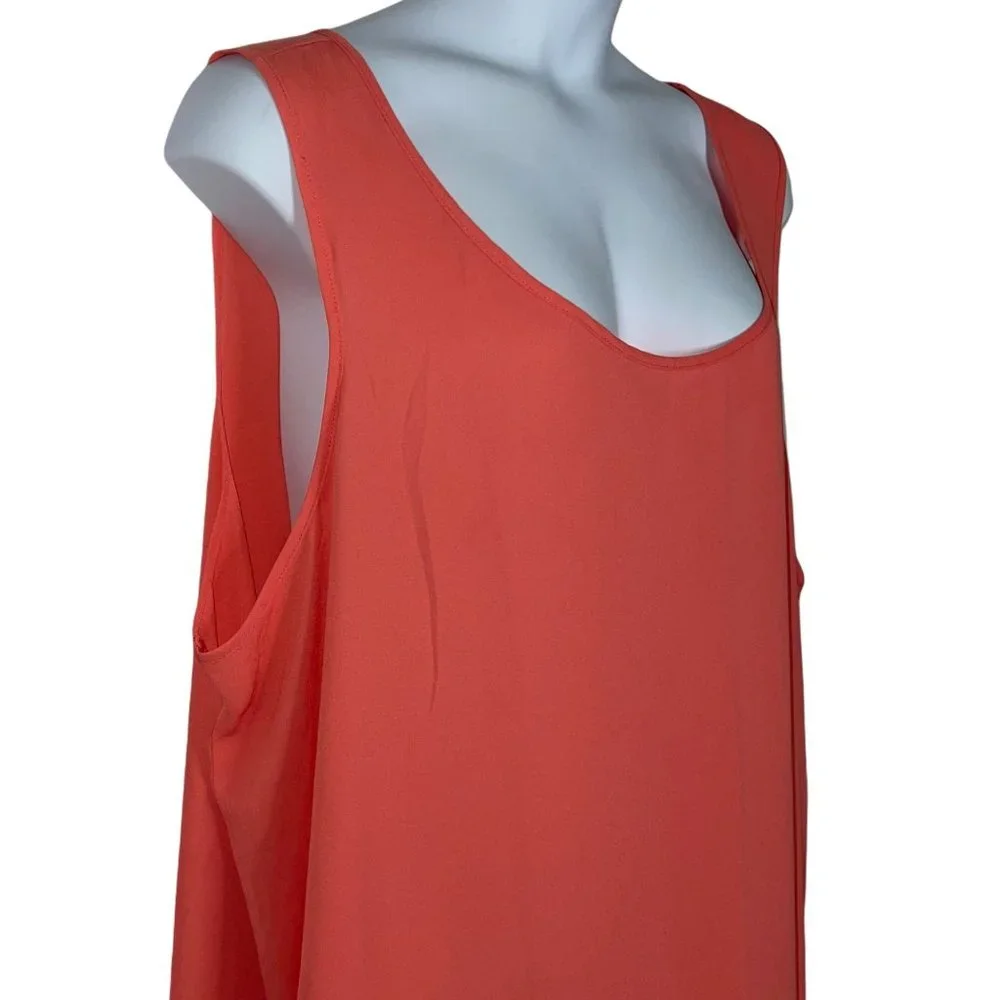 Torrid Orange Tassle Lightweight Sleeveless Plus Size Blouse Women's 4